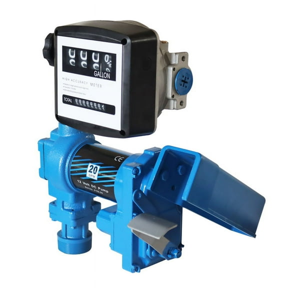 PreAsion 12 Volt Diesel Gasoline Anti-Explosive Fuel Transfer Pump Gallon Digital Nozzle Meter
