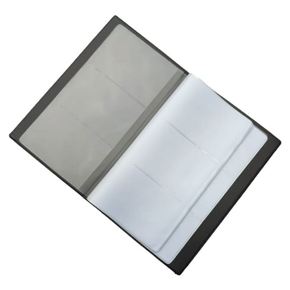 PreAsion Hardcover Business Card Holder 120 Sheets Cards Holder Book Case Keeper Organizer Black