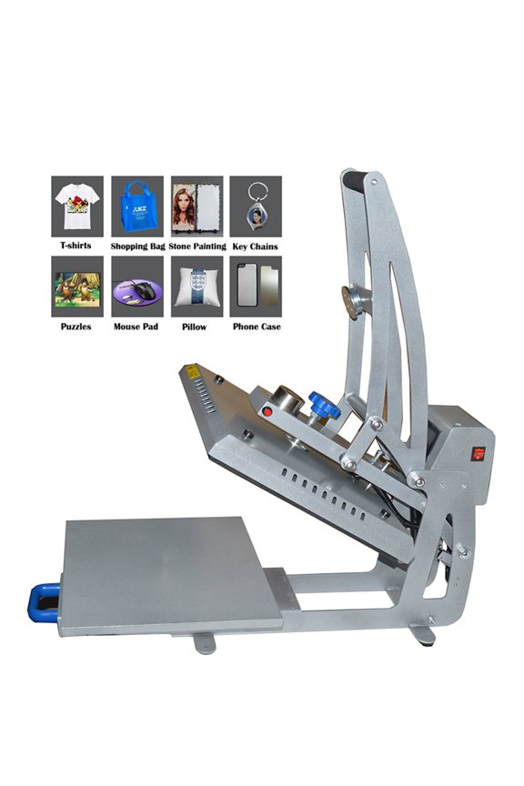 15x15in Electric Drawer Semi-Automatic Heat Press Machine for T-Shirt Puzzle Mouse