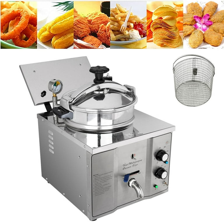 16L Electric Deep Fryer pressure fryer single-cylinder fryer fried chicken  French fries temperature control electric fryer - AliExpress