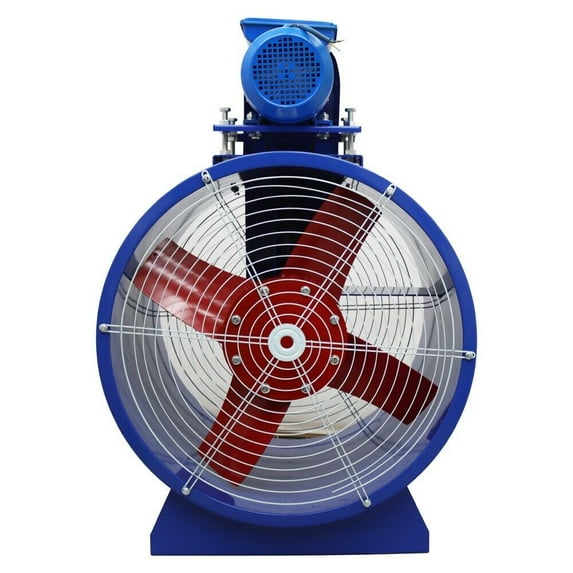 PreAsion 24" Dia Tube Axial Fan Spray Booth Paint Fumes Blower Strong Ventilation Smoke Exhaust Fan 220V