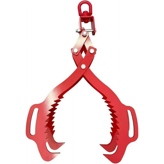 PreAsion 28'' 4 Claw Log Handling Clamps Non-slip Timber Lifting Pliers Log Lifting Grapple
