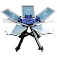 thumbnail image 1 of PreAsion 5 Color 5 Station Double Rotating Screen Printing Press DIY T-Shirt Machine, 1 of 7