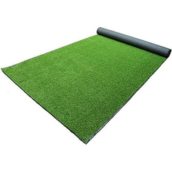 PreAsion Artificial Lawn 1.5cm Jade Green Garden Lawn Landscape Synthetic Grass Mat 32.8*6.56ft