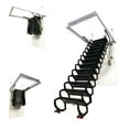 thumbnail image 1 of PreAsion Attic Pull Down Ceiling Ladder Hidden Telescopic Ladder Attic Ceiling Ladder Black 13 Steps, 1 of 8