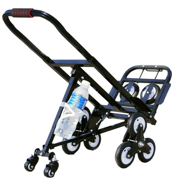 PreAsion Carbon Steel Climbing Stairs Folding Moving Hand Truck Luggage Cart Heavy Duty Transport