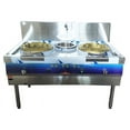 thumbnail image 1 of PreAsion Commercial Double-head High Fire Stove With Baffle and Water Basin Wok Range Burner Stainless Steel 12.2" 110V, 1 of 14