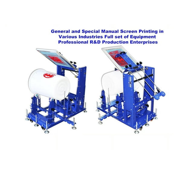 PreAsion Curved Screen Printing Machine 11.8-31.5 Inche Diameter Silk Screen Printing Press for Pipe Buckets