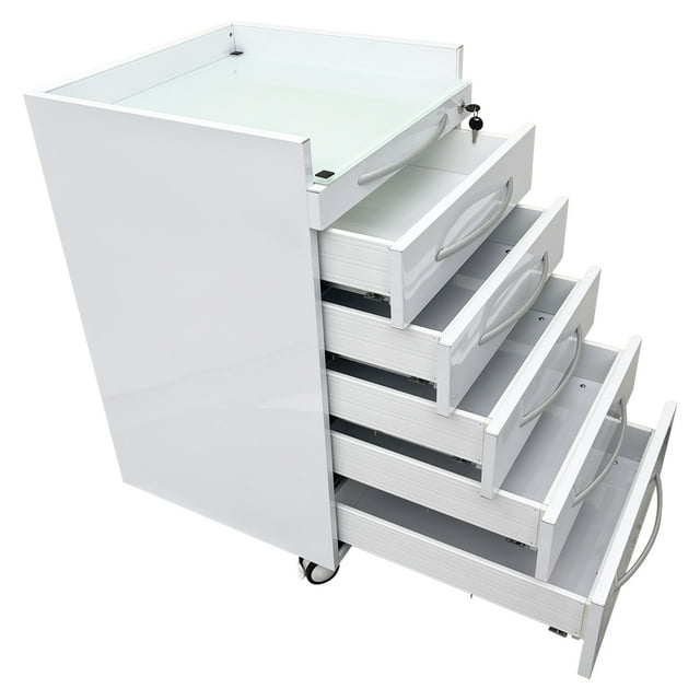 PreAsion Dental Cabinet Mobile Cart Stainless Steel Moving Side Cabinet ...