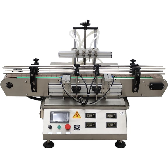PreAsion Desktop Four Head Magnetic Pump Filling Machine Automatic Liquid Filling Machine 5-1000ML 110V