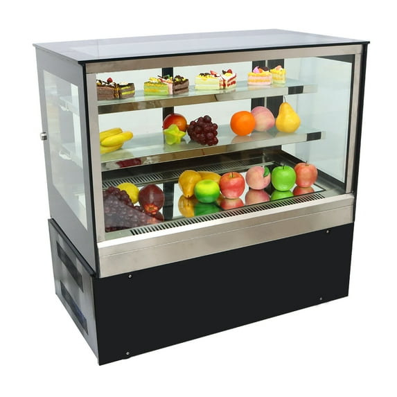 PreAsion Desktop Refrigerated Cake Display Cabinet Bakery Showcase 220V