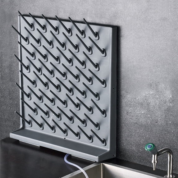PreAsion Drying Rack 52 Pegs High-Density PP Drip Rack Wall-Mounted Education of Supplies for Wall-mounted Desktop Laboratory