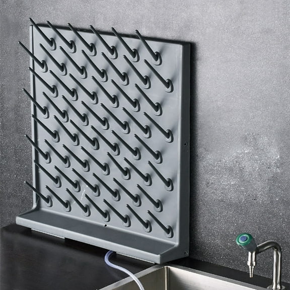 PreAsion Drying Rack 52 Pegs High-Density PP Drip Rack Wall-Mounted Education of Supplies for Wall-mounted Desktop Laboratory