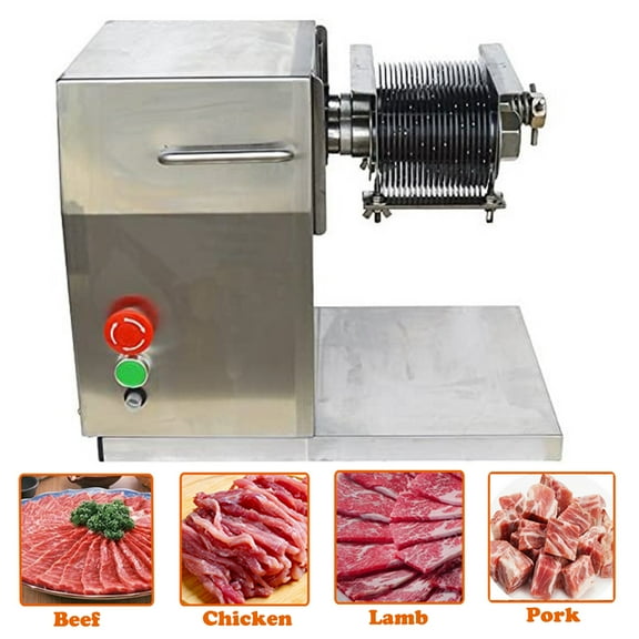 PreAsion Electric Meat Cutting Machine 4mm Blade Stainless Steel Qx Meat Slicer Machine Electric Steak Pork Meat Cutter