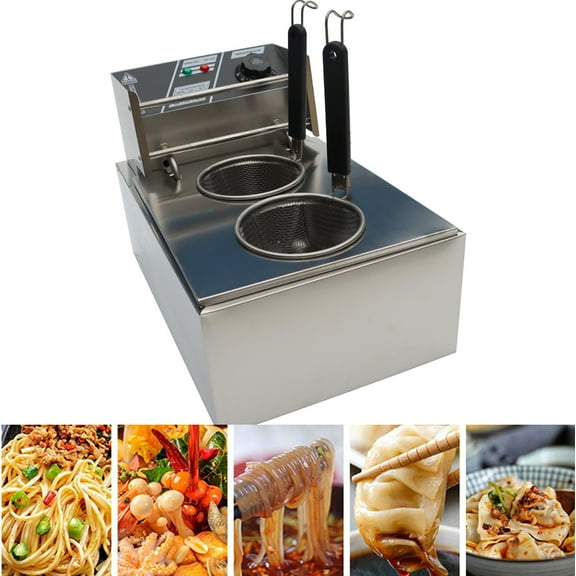 PreAsion Electric Pasta Cooker Desktop Noodles Dumpling Cooking Machine (10L Single-cylinder Double-hole)