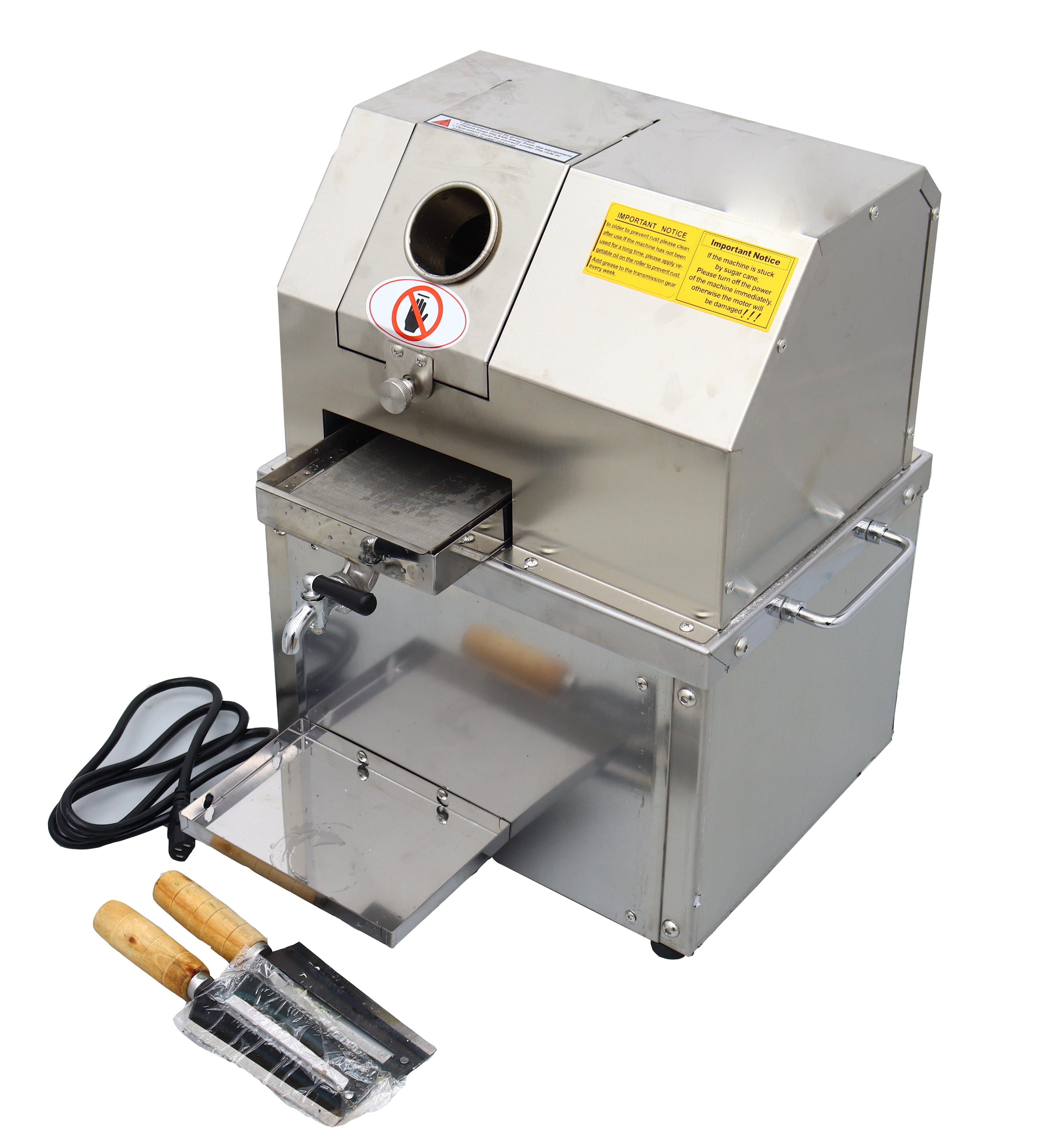 PreAsion Electric Sugarcane Juice Extractor Sugar Cane Press Juicer Desktop Juicer Kumquat Citrus Gingers Juicer 3 Rollers