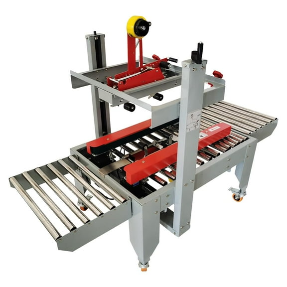 PreAsion Full Automatic Double-Flap Case Sealer Tape Sealing Machine Box Carton Sealer 3.15"-19.68" 110V