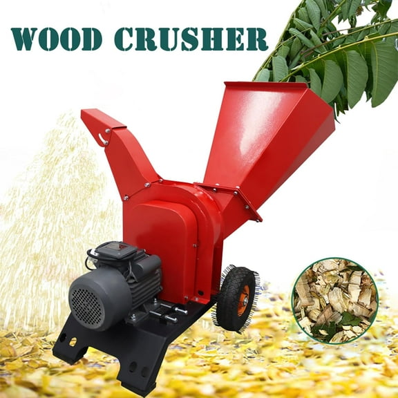PreAsion Hand Pushed Wood Crusher/Branch Crusher Garden Branch Pulverizer Multifunctional Wood Crusher 220V 3KW