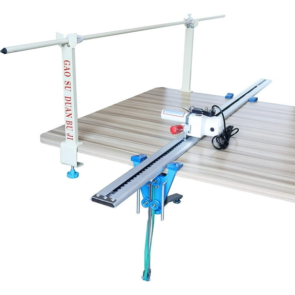 PreAsion High Speed Fbric Cutter Electric Cloth Cutter Digital Counter Delay Function with Rail Track 110V