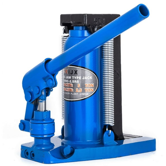 PreAsion Hydraulic Machine Toe Jack Lift 2.5/5 Ton Track Lifting Capacity Hydraulic Jack Ram Machine Stand Tool Oil Rigging