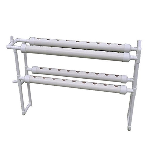 PreAsion Hydroponic Plant Site Grow Kit 4 Pipes 36 Holes Flow Deep Water Culture System