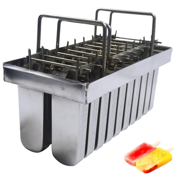 PreAsion Ice Lolly Mold Ice Popsicle Frozen Tool Stainless Steel 108ml 2x10pcs