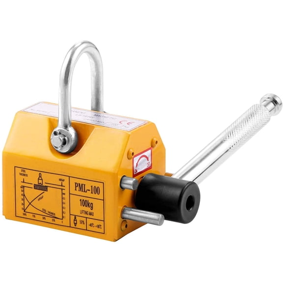 PreAsion Lifting Magnet Steel Magnetic Lifter Permanent Lift Magnets Crane Hoist Neodymium Magnet for Hoist Shop Crane 100 KG/220 LB