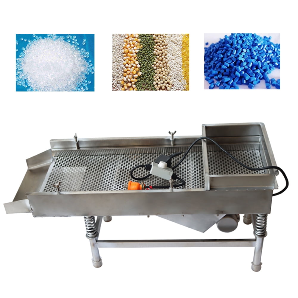 Small-Sized Linear Vibrating Screen Stainless Steel Single Layer Shaker  Screen with 6mm Mesh 220V