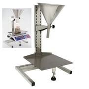 PreAsion Manual Filling Package Funnel Sorting Funnel Stainless Steel Feeding Hopper with Support Stand