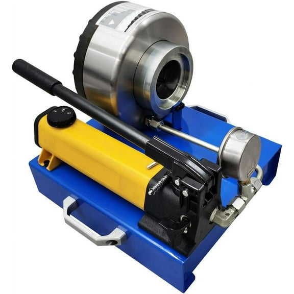PreAsion Manual Portable Hose Crimper Hydraulic Hose Crimping Machine A/C with 7 Dies