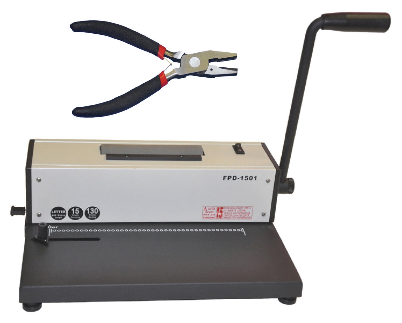 PreAsion Metal Based Spiral Coil Round Binding Machine Binder Electric Inserter with Spiral Cutter 110V