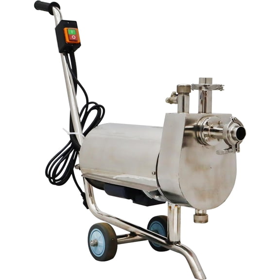 PreAsion Movable 110V Stainless Steel Self-priming Pump 3 Ton Food Grade Sanitary Beverage Pump Stainless Steel Transfer Machine