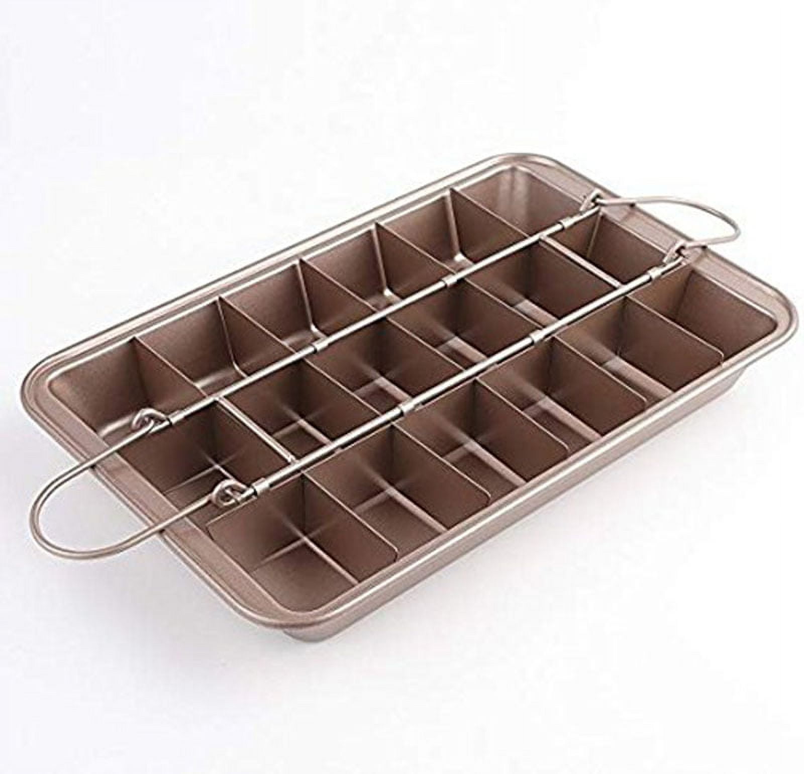 PreAsion Non Stick Brownie Pans with Dividers Baking Pan 18 Holes Carbon Steel