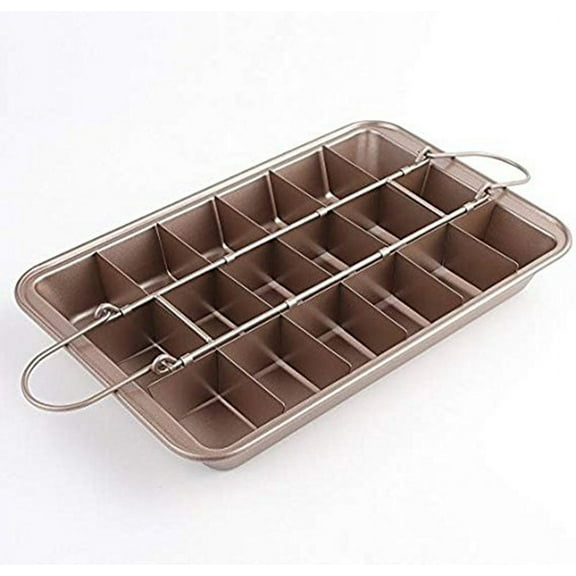 PreAsion Non Stick Brownie Pans with Dividers Baking Pan 18 Holes Carbon Steel