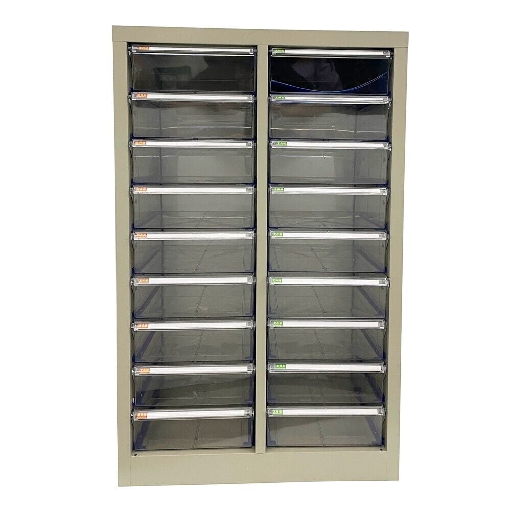 PreAsion Office Metal File Cabinet 18 Medium Drawers without Door File ...