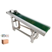 PreAsion PVC Flat Belt Inclined Ramp Conveyor Machine Electric Industrial Transport Green