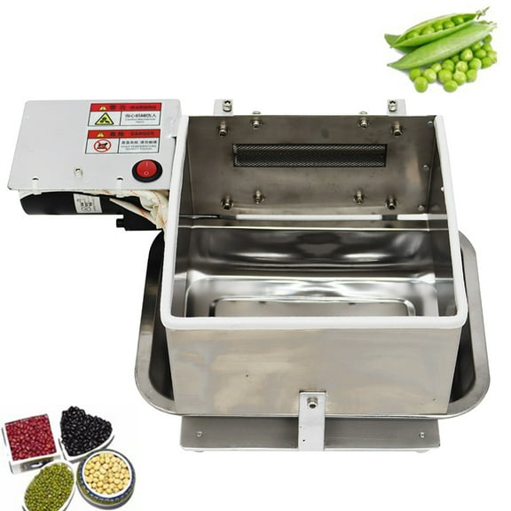 PreAsion Pea Peeling Machine Stainless Steel Electric Pea Sheller Bean Peeler 220V 20WOutput:12-20KG/H