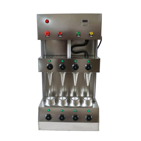 PreAsion Pizza Cone Forming Machine 4 Molds Commercial Automatic Handheld Pizza Cone Maker Stainless Steel