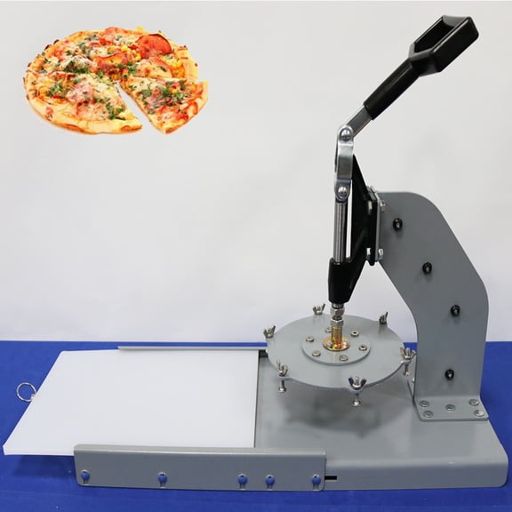 PreAsion Pizza Dough Press Machine Quick Press Type 8'' Manual Pastry Pasta Maker Adjustable 3-25mm Thickness RKS200