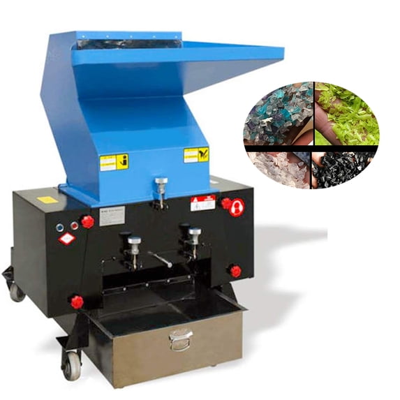 PreAsion Plastic Shredder Rubber Chipper Food Shredder Wood Grain Herbs 208V/240V 180 Type 220v 2.2kw Blue