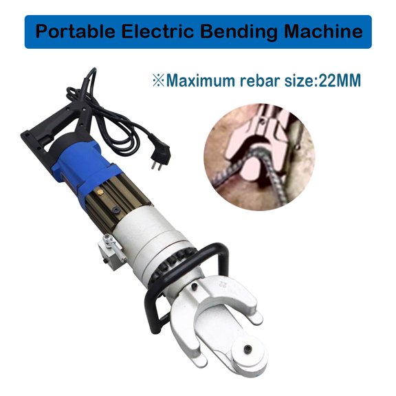 PreAsion Portable Electric Bending Machine Small Hand Held Steel Rebar Bender Machine 220V Steel Bending Angle Tool