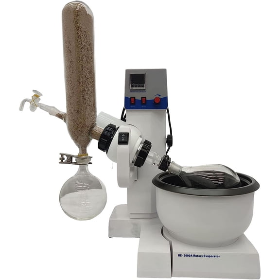 PreAsion RE-2000A 2L Auto Lifting Rotary Evaporator Lab Equipment Lab Evaporator Rotary Vacuum Evaporator with Motor Lift 110V