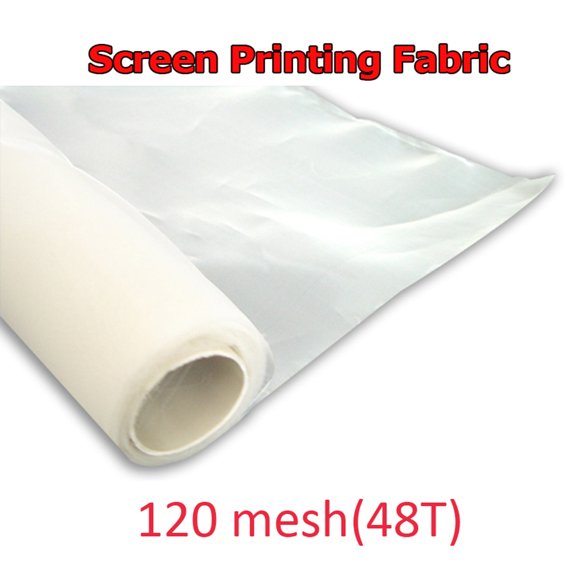 PreAsion Screen Mesh Fabric 3Yard 120 Mesh (48T) Silk Screen Printing Mesh White