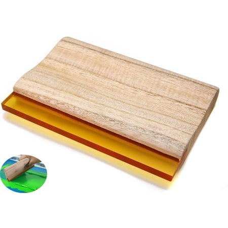 PreAsion Screen Printing Squeegee Long Wooden Oiliness Ink Scraper 13 Inch 75 Durometer