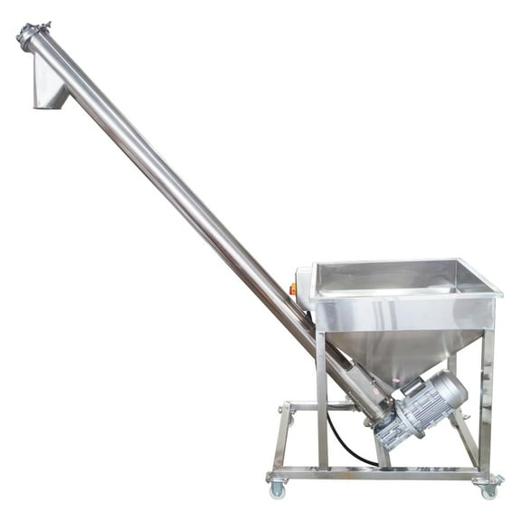 PreAsion Screw Type Powder Automatic Feeding Machine 4.5" Inclined Conveyor Auger Feeder 110V 1100W