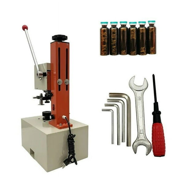 PreAsion Semi-automatic Capping Machine Oral Liquid Bottle Locking Machine Capper Cap Sealer 110V