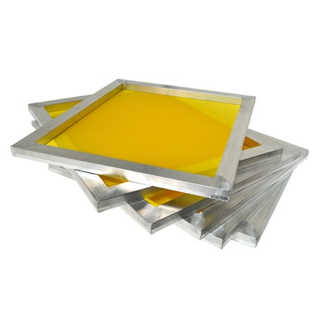 PreAsion Silk Screen Printing Frame 6PCS 10"*14" Stretched Aluminum Frame with 230 Mesh (100T) Yellow