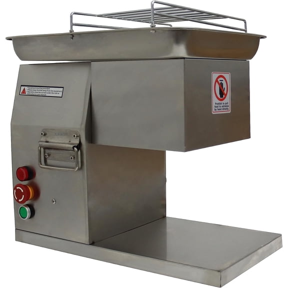 PreAsion Stainless Commercial Meat Slicer 4mm Electric Fresh Meat Cutter Steak Pork Meat Cutter Slicer 110V