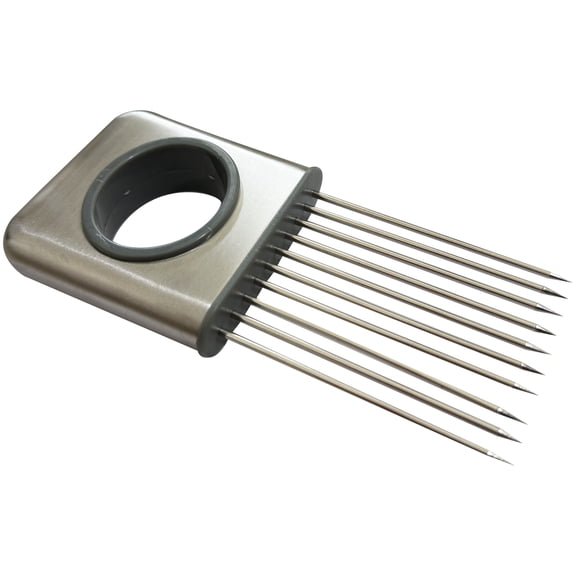 PreAsion Stainless Steel Onion Holder Slicer Vegetable Cutter Tool Kitchen Gadget
