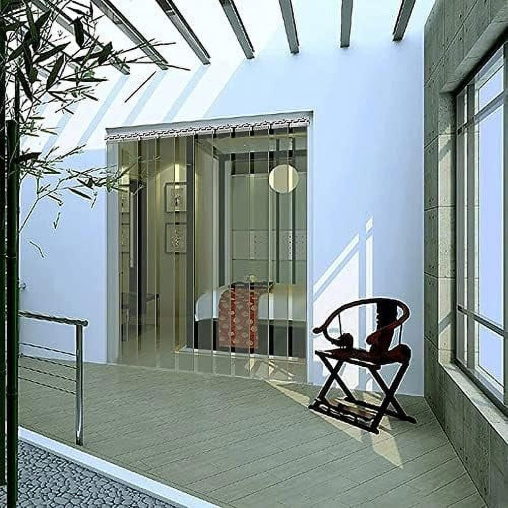 PreAsion Strip Curtain Door PVC Strip Door Curtain Clear Plastic